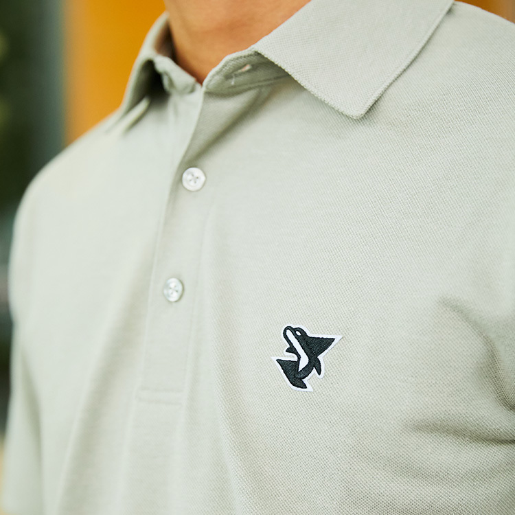 “FAMILY SYMBOL” polo shirt(light gray)