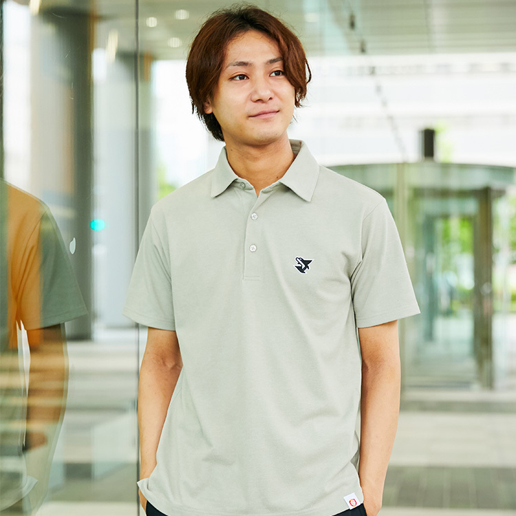 “FAMILY SYMBOL” polo shirt(light gray)