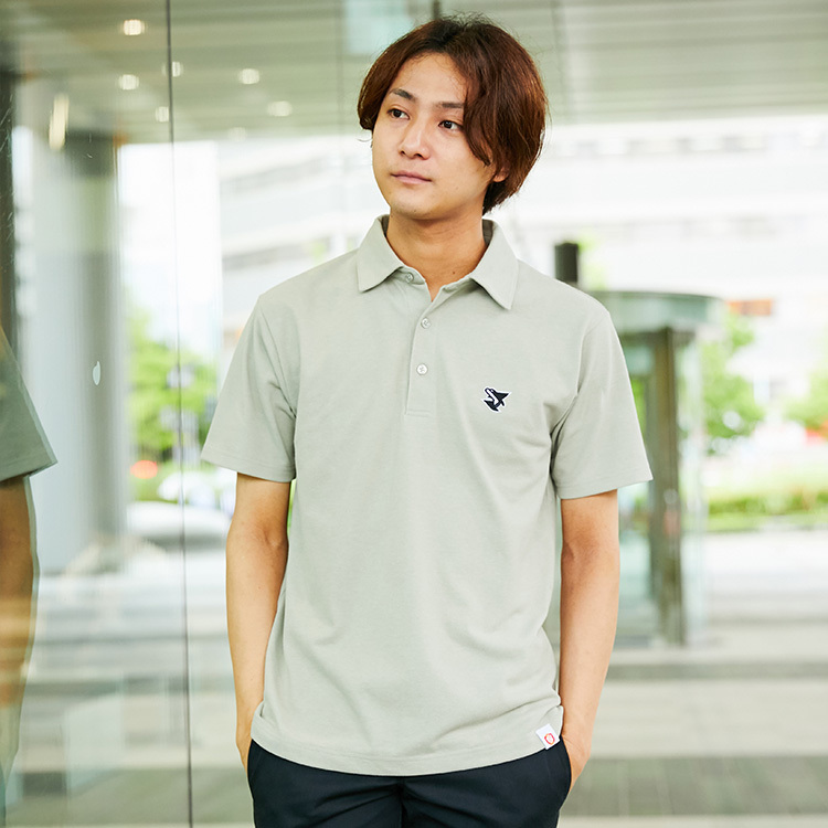 “FAMILY SYMBOL” polo shirt(light gray)