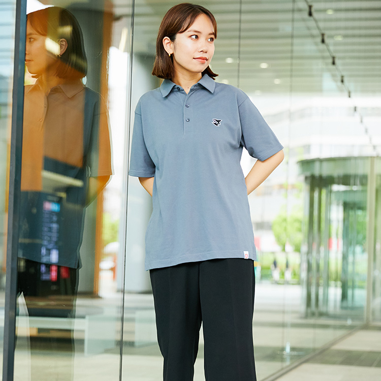 “FAMILY SYMBOL” polo shirt(dark gray)