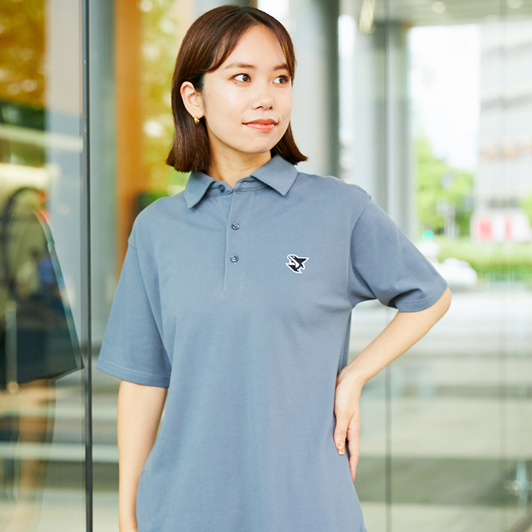 “FAMILY SYMBOL” polo shirt(dark gray)