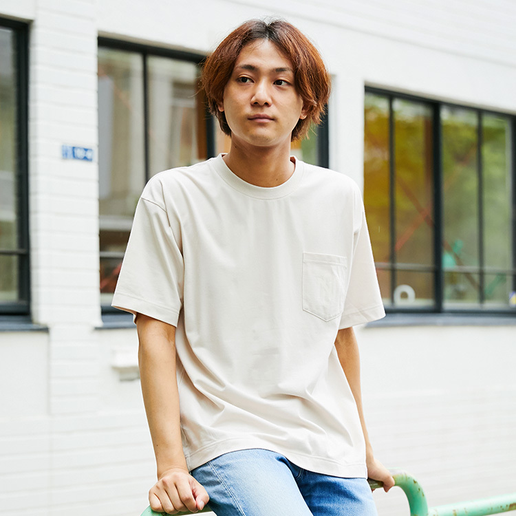 “NGU SYMBOL” pocket Tee(beige)