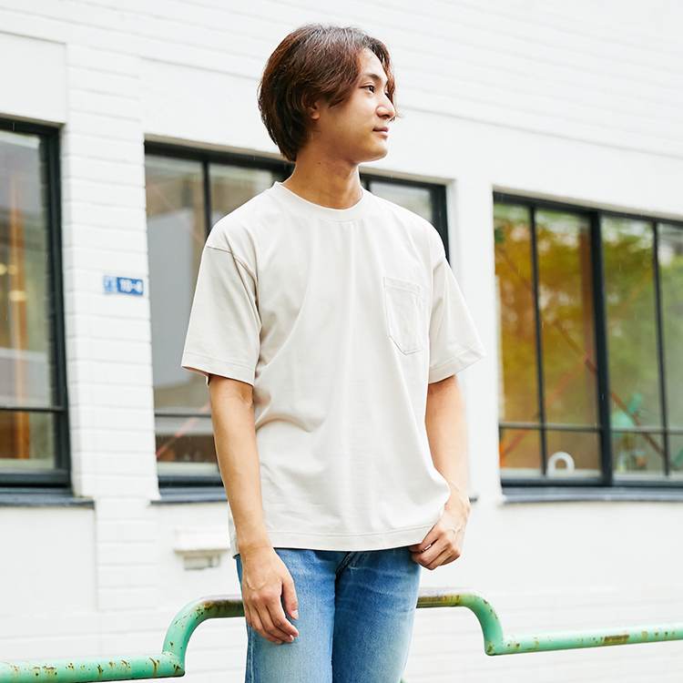 “NGU SYMBOL” pocket Tee(beige)