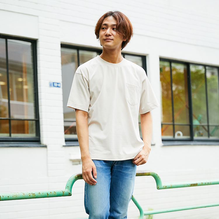 “NGU SYMBOL” pocket Tee(beige)