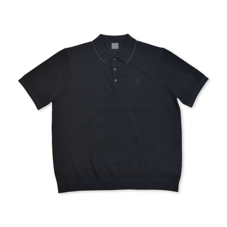 2025SYMBOL KnitPolo(Black)
