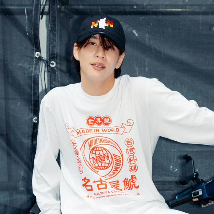 2025名古屋グランパス×矢場味仙×MIW コラボ 名古屋鯱ロングTシャツ(ホワイト)