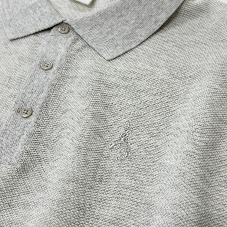 2025 SYMBOL Knit LS Polo(Gray)　