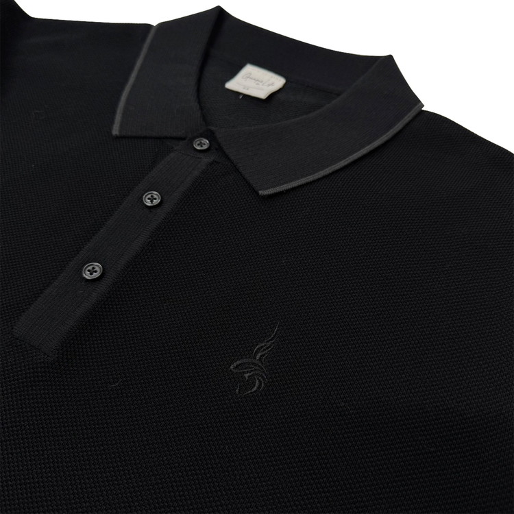 2025 SYMBOL Knit LS Polo(Black)　
