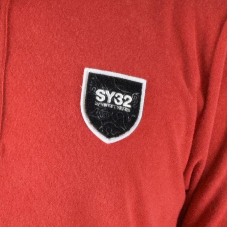 SY32 コラボ パイルポロシャツ(レッド)