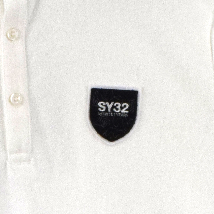 SY32 コラボ パイルポロシャツ(ホワイト)