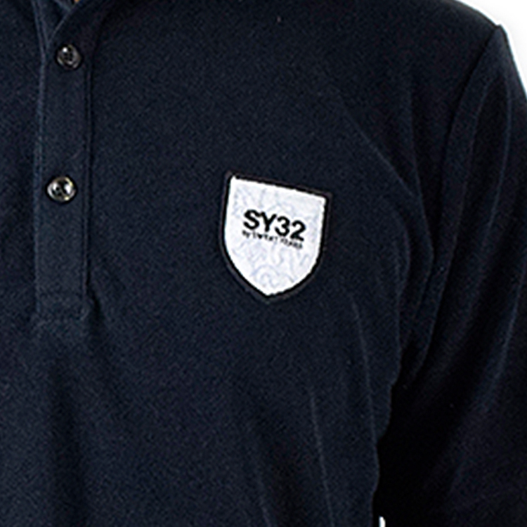 SY32 コラボ パイルポロシャツ(ブラック)